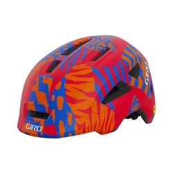 Kask rowerowy dziecięcy Giro Scamp II Jr matte red animal