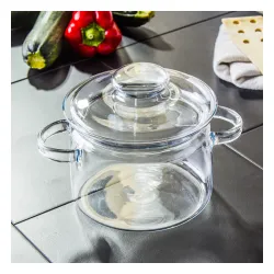 Garnek szklany żaroodporny z pokrywką SIMAX NYKO 2 l