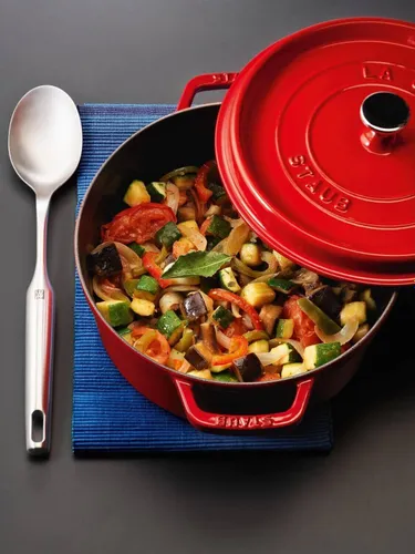 STAUB La Cocotte 3,8 l czerwony - garnek żeliwny z pokrywką
