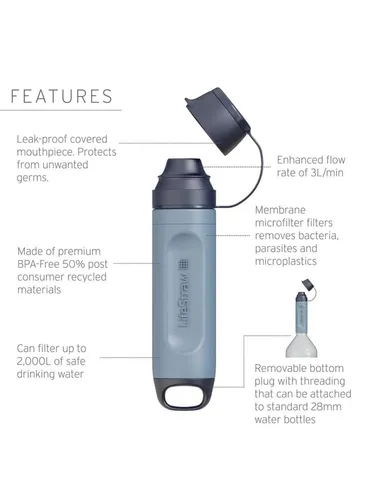 Filtr do wody LifeStraw SOLO Peak Series - mountain blue