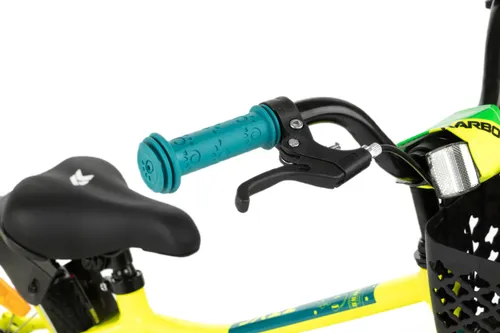 Rower dziecięcy KARBON Jazz 18 cali dla chłopca Limonkowy