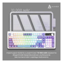 Klawiatura mechaniczna Ajazz AK980 V2 Gift Switch V2 Biało-Fioletowy