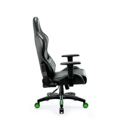 Fotel Diablo Chairs X-One 2.0 Normal Size Gamingowy do 160kg Skóra ECO Tkanina Czarno-zielony