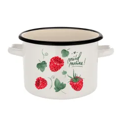 Garnek emaliowany EMALIA POLSKA PLESZEW MALINA 6 l