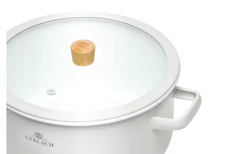 Garnek GERLACH Natur Enamel 24 cm Biały