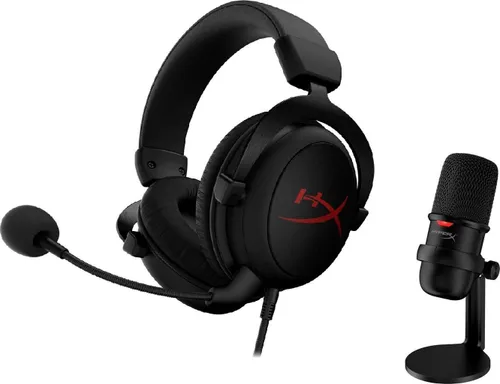 Наушники геймерские / игровые HyperX Streamer Starter Pack Cloud Core + SoloCast черный (HBNDL0001)