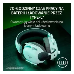 Słuchawki bezprzewodowe z mikrofonem Razer BlackShark V2 Pro Xbox Nauszne Biały