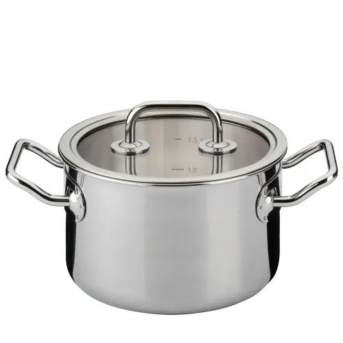 SPRING Brigade Basic 1,7 l - garnek ze stali nierdzewnej z pokrywką