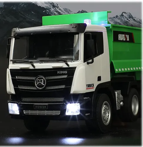 Zdalnie sterowany samochód COIL ciężarowy wywrotka ciężarówka skala 1:18 zielony