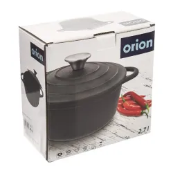 Garnek żeliwny z pokrywką 2,7 l