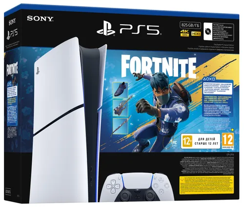 Konsola SONY PlayStation 5 Digital Slim Edition 825GB E-chassis + Fortnite Pakiet Rozkwitający Chaos
