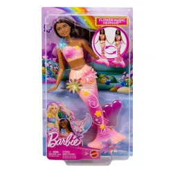 LALKA BARBIE SYRENKA ROZKWITAJĄCE KWIATY syrenka z magicznymi kwiatami JDM73
