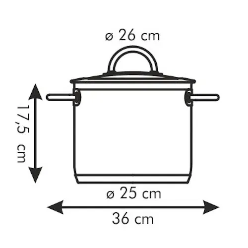 TESCOMA Vision wysoki 9 l - garnek ze stali nierdzewnej z pokrywką