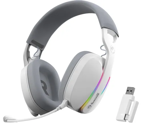 Słuchawki bezprzewodowe z mikrofonem Marvo Pulz 70W Nauszne Biały