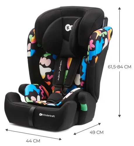 Fotelik samochodowy KINDERKRAFT Comfort Up I-Size Happy Shapes 76-150 cm (9-36 kg) Wielokolorowy