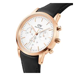 Часы Daniel Wellington Iconic Chronograph Dw00100646 Gold / Black