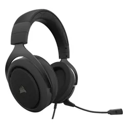 Słuchawki przewodowe z mikrofonem Corsair HS50 Pro Stereo Carbon CA-9011215-EU Nauszne Czarny