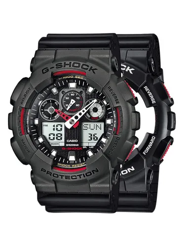 Casio Zegarek SET GA-100-1A4ER + BEZEL 10467795 + PASEK 10347688