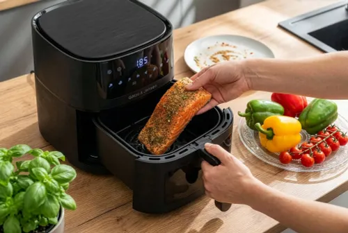 Air Fryer Frytkownica beztłuszczowa GÖTZE & JENSEN AF610K 6l 8 automatycznych programów