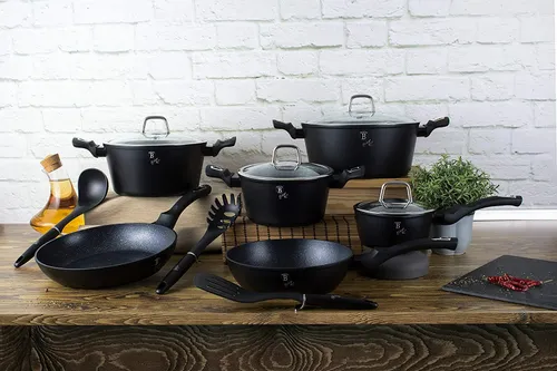 Zestaw garnków BERLINGER HAUS Black Silver Collection BH-6155 (15 elementów)