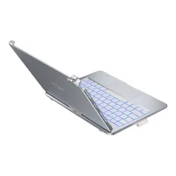 Etui na iPad Air 11 cali TYPECASE Flexbook Touch Srebrny Klawiatura