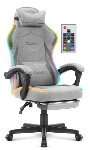 Fotel gamingowy CABRO C502 LED Szary