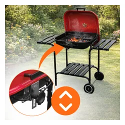 Grill węglowy VELACO VL02-RED-BLACK Czarny / Czerwony