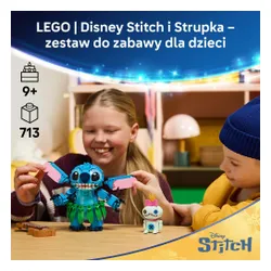 LEGO Disney 43296 Stitch i Strupka, zestaw klocków 9+
