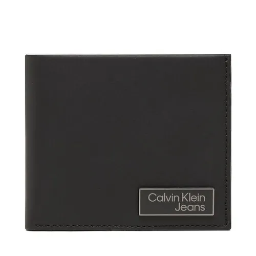 Büyük Erkek Cüzdan Calvin Klein Kot Pantolon logo Plaque Bilfold K50K510127 BDS Madeni Para ile