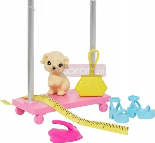 LALKA BARBIE BROOKLYN STYLISTKA zestaw z pieskiem HNK96