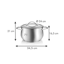 TESCOMA Harmony 7 l - garnek ze stali nierdzewnej z pokrywką