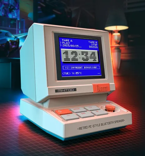 Głośnik mobilny DIVOOM MiniToo Retro Pixel Biały