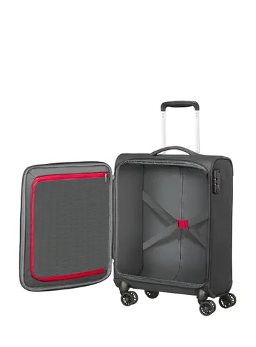 Walizka kabinowa American Tourister Crosstrack - grey/red