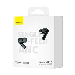 Słuchawki bezprzewodowe Baseus Bowie MZ10 Dokanałowe Bluetooth 5.2 Czarny