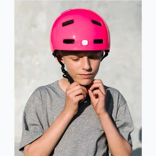 Kask rowerowy dziecięcy POC Pocito Crane MIPS Jr fluorescent pink 9085