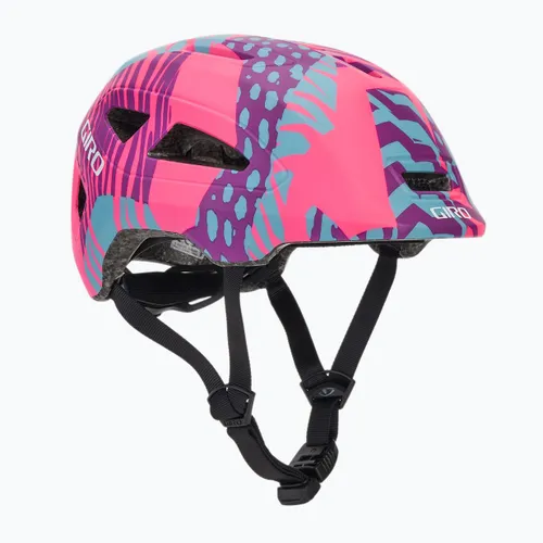 Kask rowerowy dziecięcy Giro Scamp II Jr matte pink animal