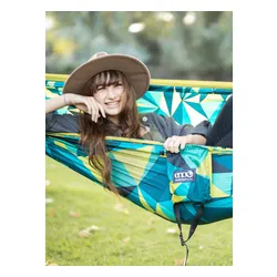 Hamak turystyczny ENO DoubleNest Print Hammock - boulder/melon