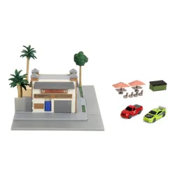 Zestaw pojazdów JADA TOYS Szybcy i wściekli Nano Scene Kawiarnia Toretto 9334914314R00