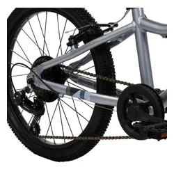 Rower dziecięcy HUFFY Literide Junior 20 cali dla chłopca Srebrno-turkusowy