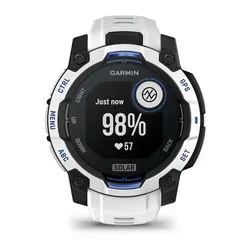 Smartwatch GARMIN Instinct 3 45mm Solar Biały + pasek biało-niebieski