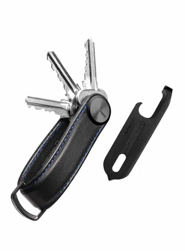 Zestaw Orbitkey - organizer do kluczy Pro + Multitool V2 - blackout / blue stitching