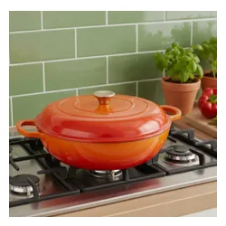 Garnek żeliwny HAGE DN30 3L Pomarańczowy