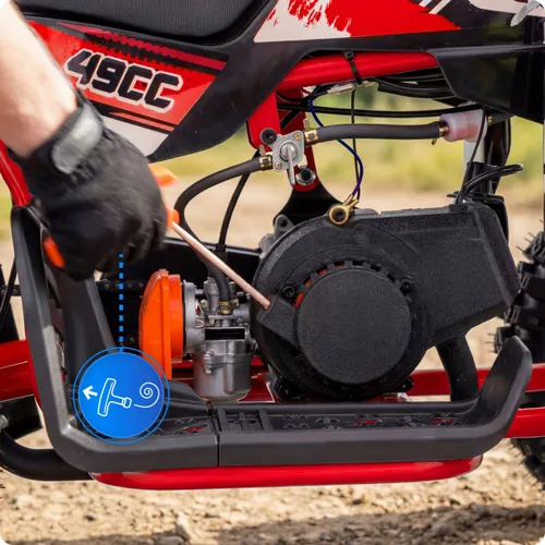 Quad dla dzieci spalinowy 49cc duże koła 6" hamulce mini tarczowe VOLTOURI