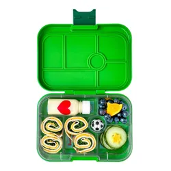 Szczelna średnia śniadaniówka Yumbox Original - jurassic green / funny monsters