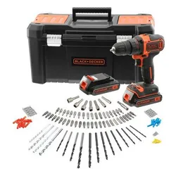 Black &amp; Decker Matkap Tornavidası BCK186D2KA 18V 2 x 2AH Akümülatör