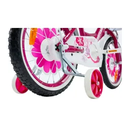 Rower dziecięcy GERMINA BMX 16 cali dla dziewczynki Ciemnoróżowy