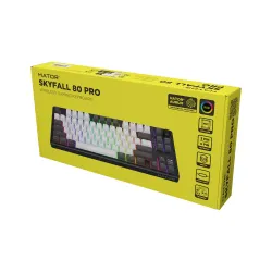 Klawiatura mechaniczna Hator Skyfall 80 Pro Wireless Aurum Vanila Czarno-Szara