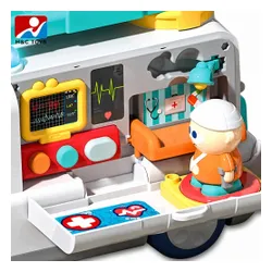 Interaktywna Edukacyjna Karetka Ambulans Światło Dźwięk Figurki 15 Melodii