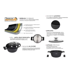 Zestaw Garnków ZWIEGER Black Stone (6 elementów)