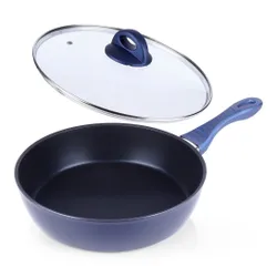 Patelnia diamentowa nieprzywierająca ze szklaną pokrywką DIAMANT 28 cm